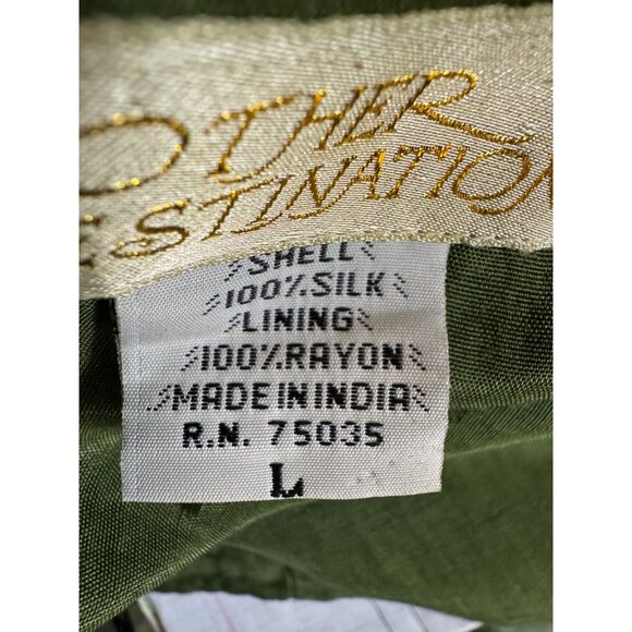 Vintage Other Destinations Hand-Beaded Silk Vest With Floral Embroidery & Rayon - Picture 4 of 16